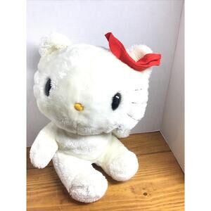 Vintage 1983 Hello Kitty 14" Plush Doll Child Guidance White Red Bow Korea